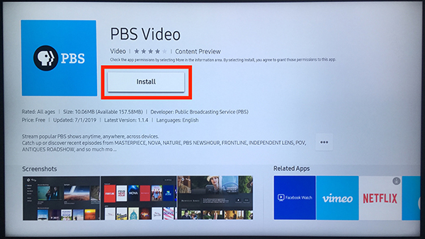 Samsung Install PBS