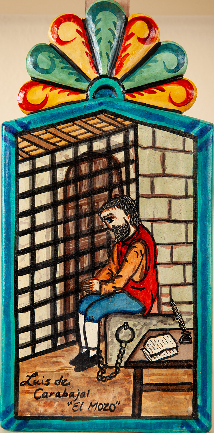 Illustration of a person sitting in a jail cell.