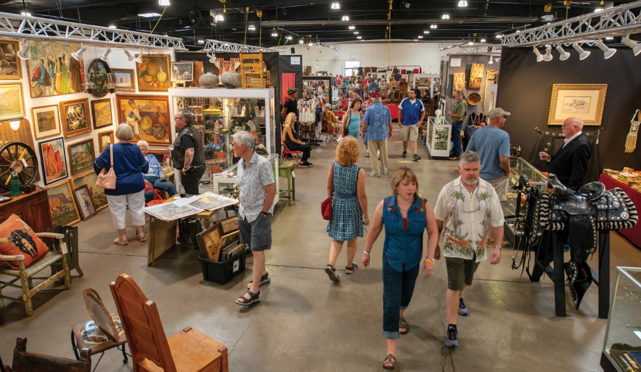 Great Southwestern Art and Vintage Show exhibition hall.